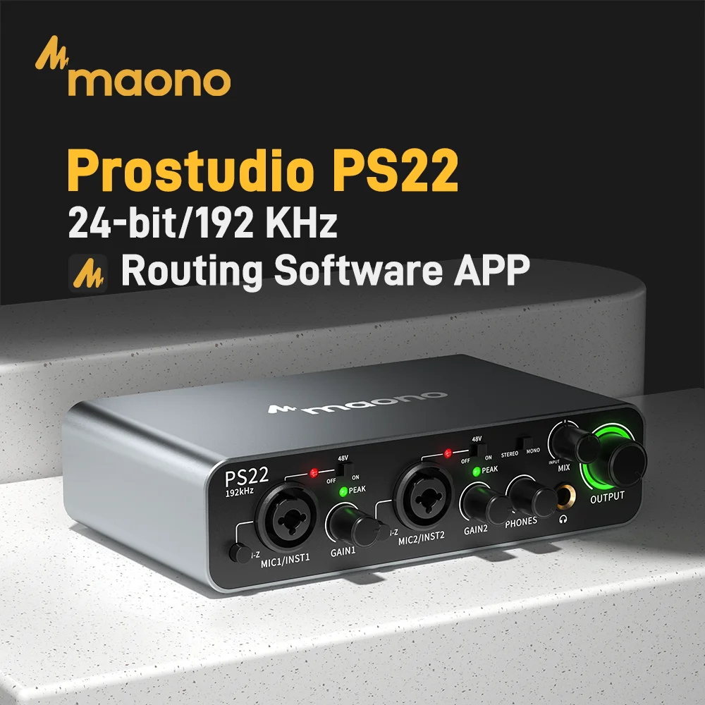 Maono-ps22 usb-аудиоинтерфейс для пк