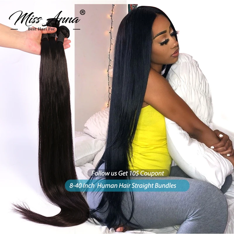 Missanna 12-40 дюймов пучки прямых