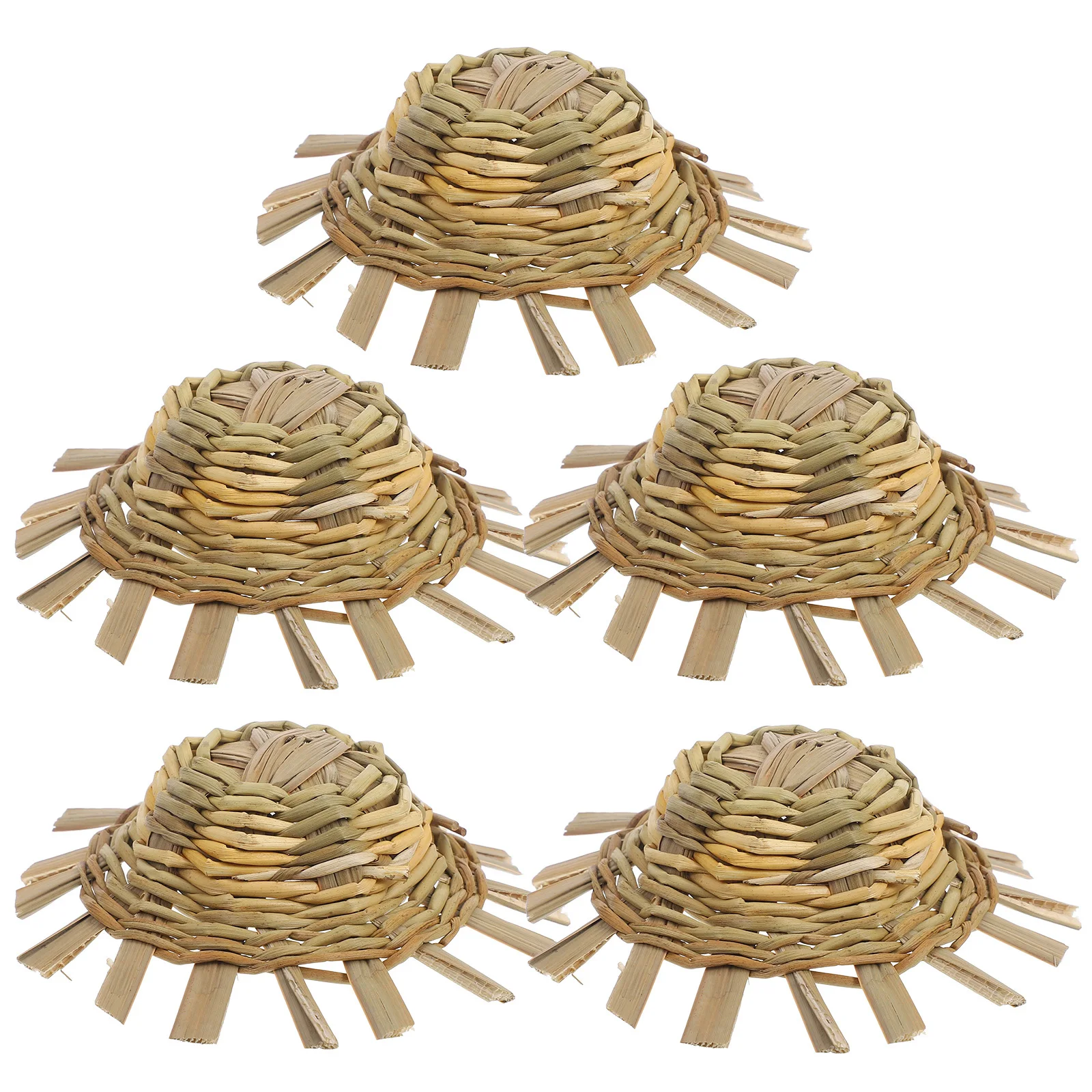 Миниатюрные соломенные шляпы натурального