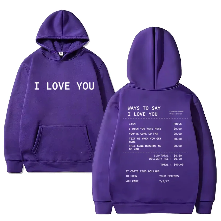 Толстовки с рисунком funny ways to say i love you для мужчин и женщин - Фотография_6