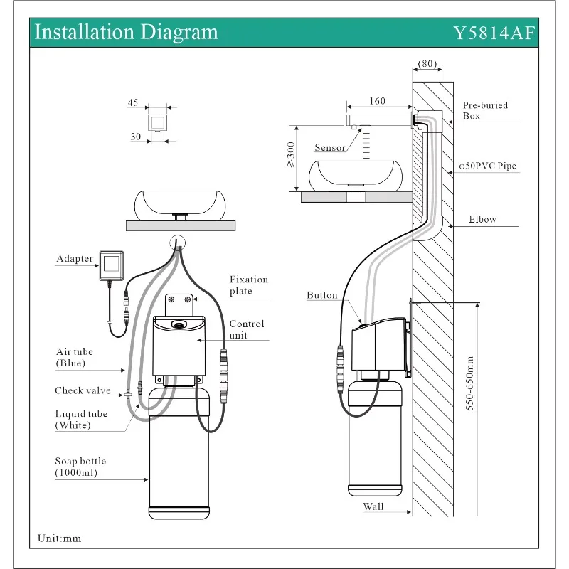 Умный бесконтактный латунный автоматический дозатор жидкого мыла 1000 мл - Фотография_6