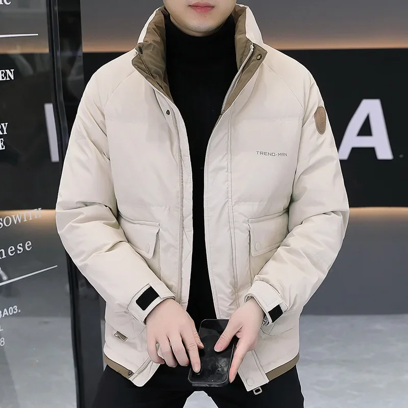 Пуховик winner, мужское теплое белое пальто на утином пуху - Фотография_2