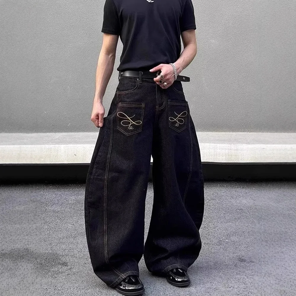 Лето 2022, новые мужские джинсы с карманами y2k