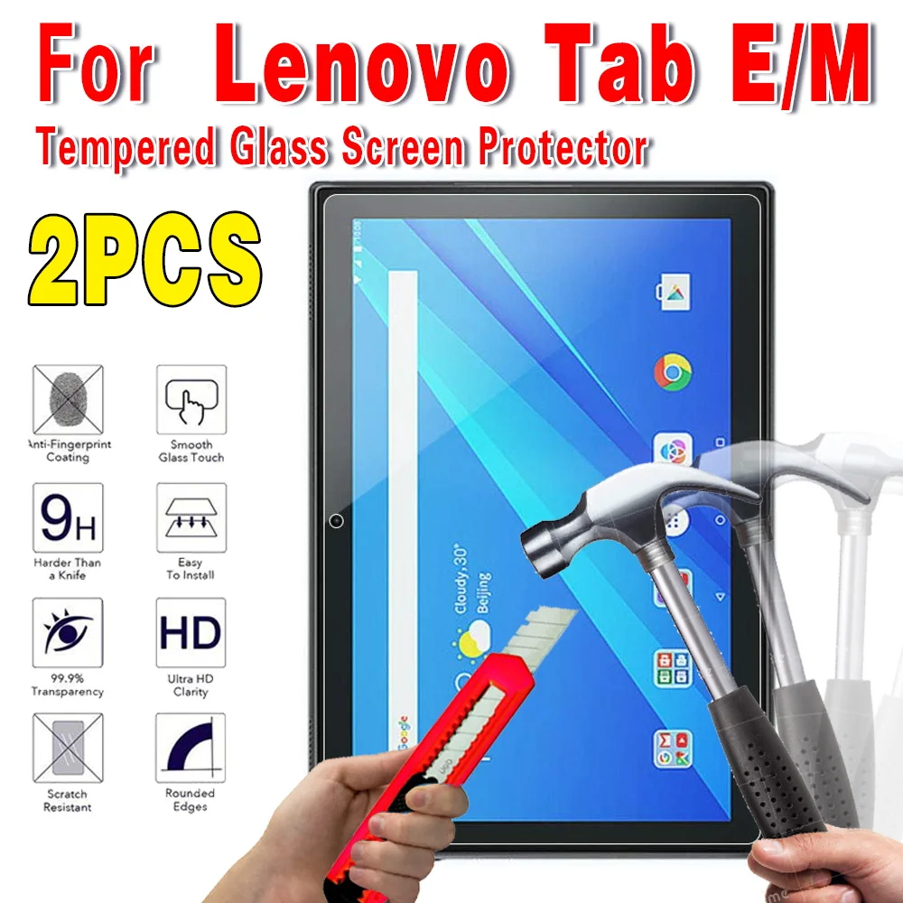 Закаленное стекло для lenovo tab e7 e10 m7 m8 m10 tb-x605f/m10 fhd plus 10