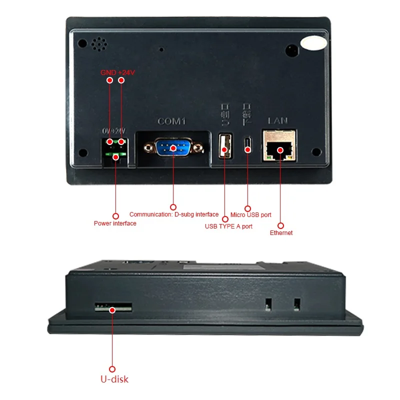 Huaqingjun 4,3-дюймовый сенсорный жк-экран ethernet rs485 232