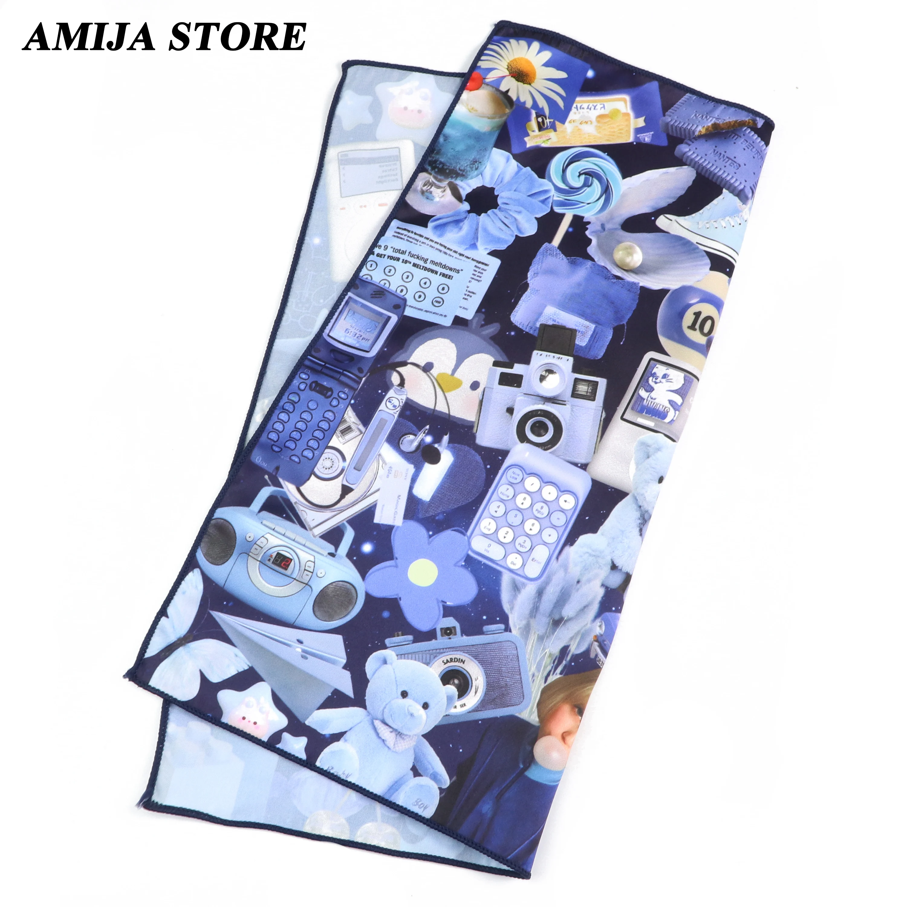 Мужской винтажный платок из искусственного шелка - Фотография_4