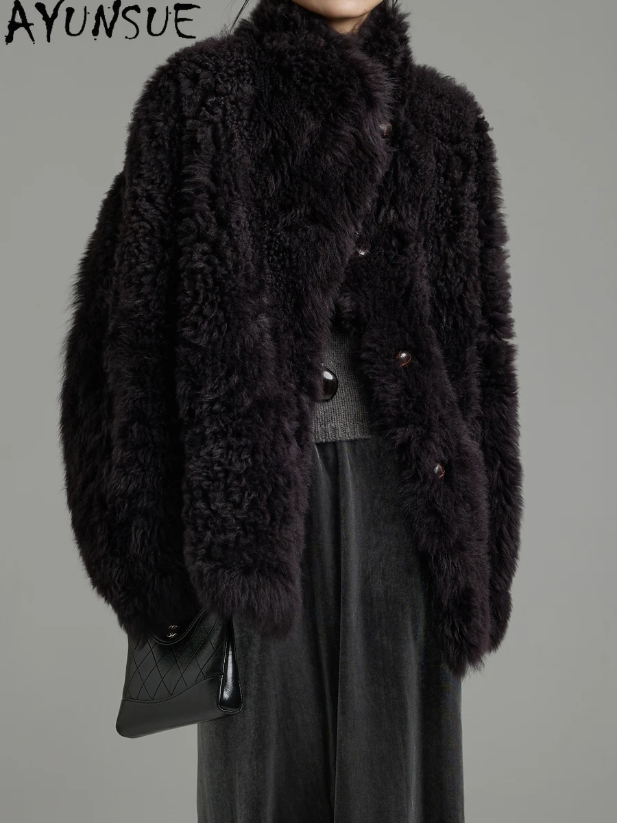 Ayunsue, женская шуба из натуральной овчины - Фотография_2