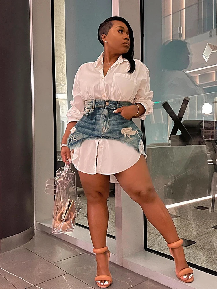 Simenual однотонная осенняя рубашка - Фотография_4