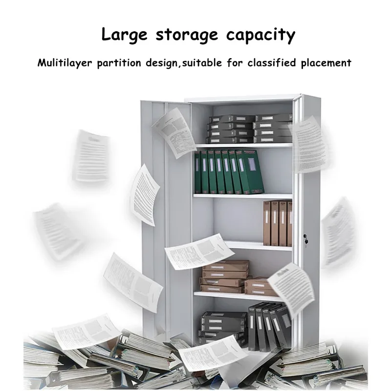 Современный 5-уровневый металлический офисный шкаф для хранения документов - Фотография_6