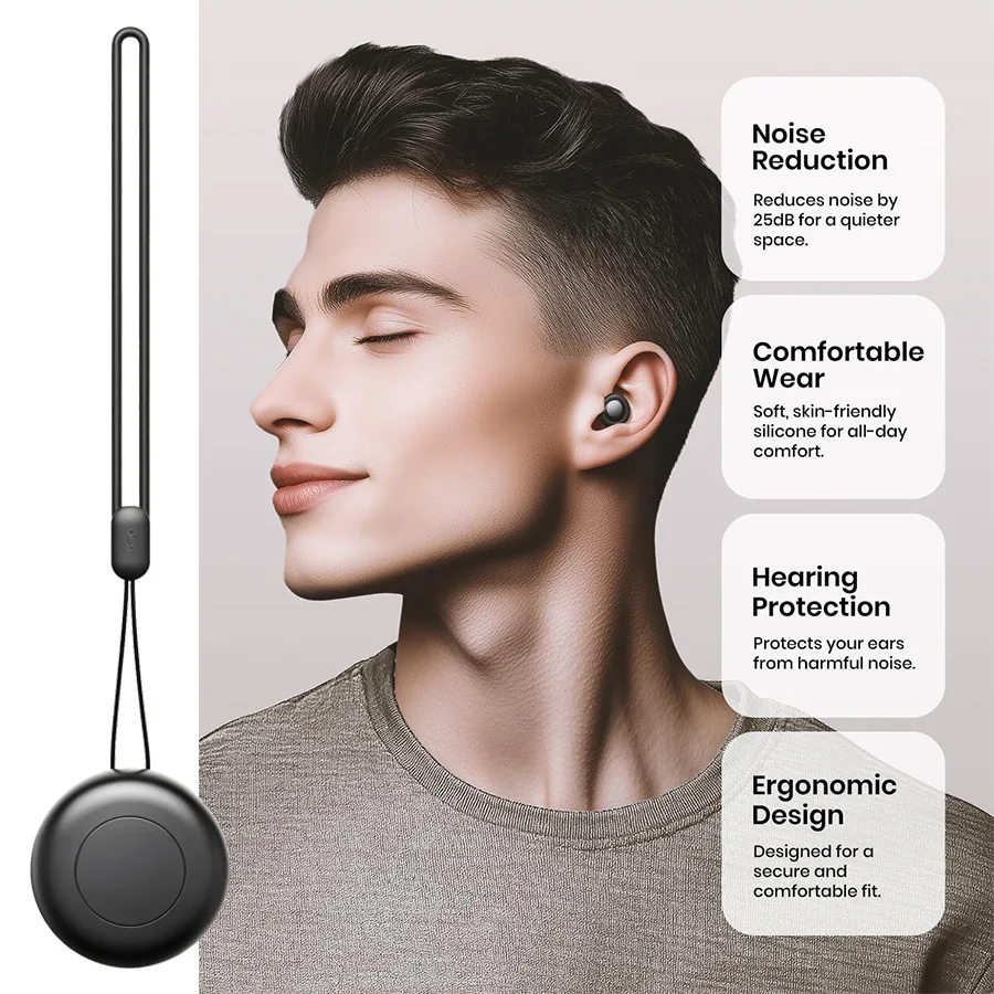 Силиконовые беруши для сна с шумоподавлением - Фотография_4