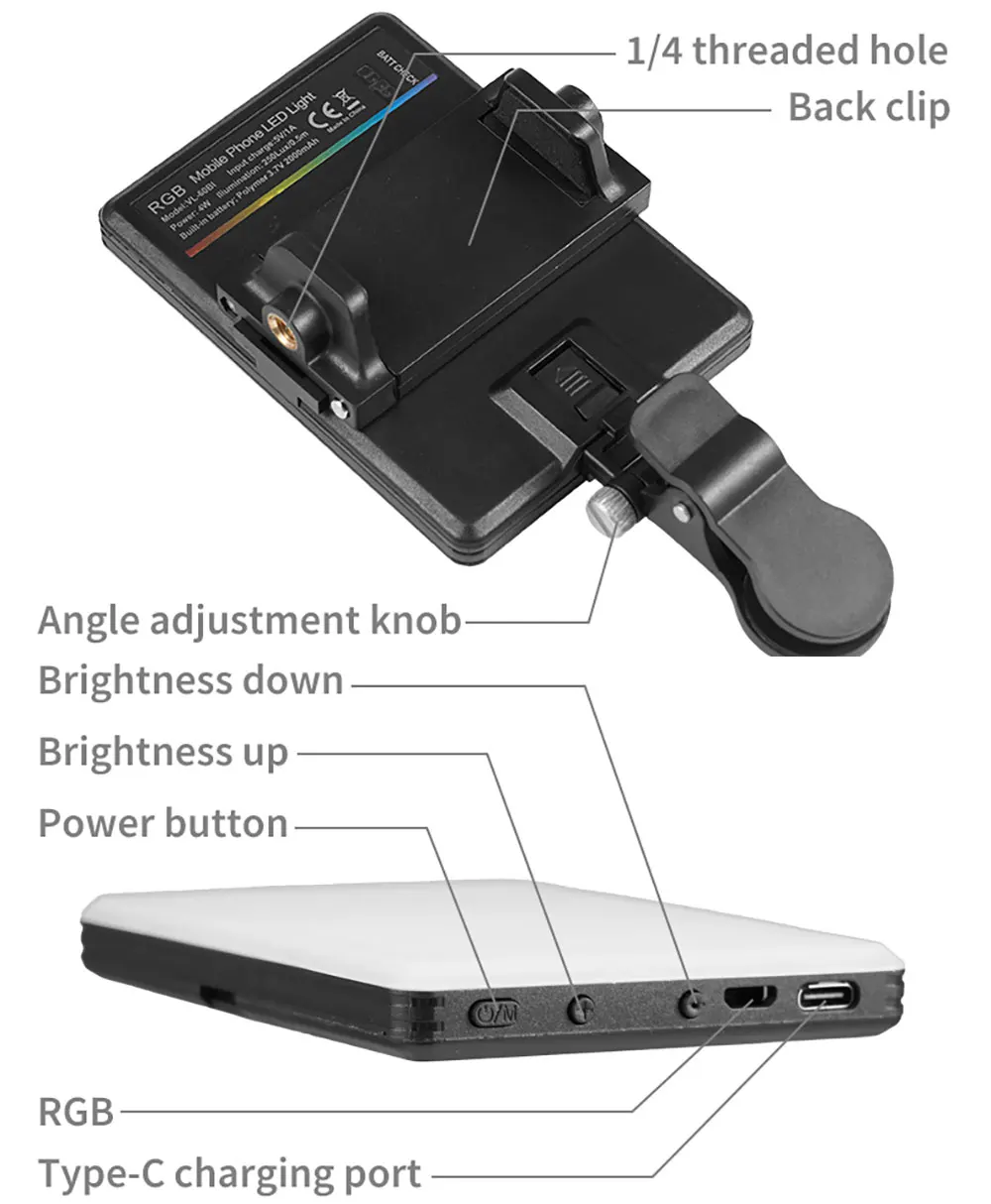 Мини заполняющий свет rgb led прямой - Фотография_6