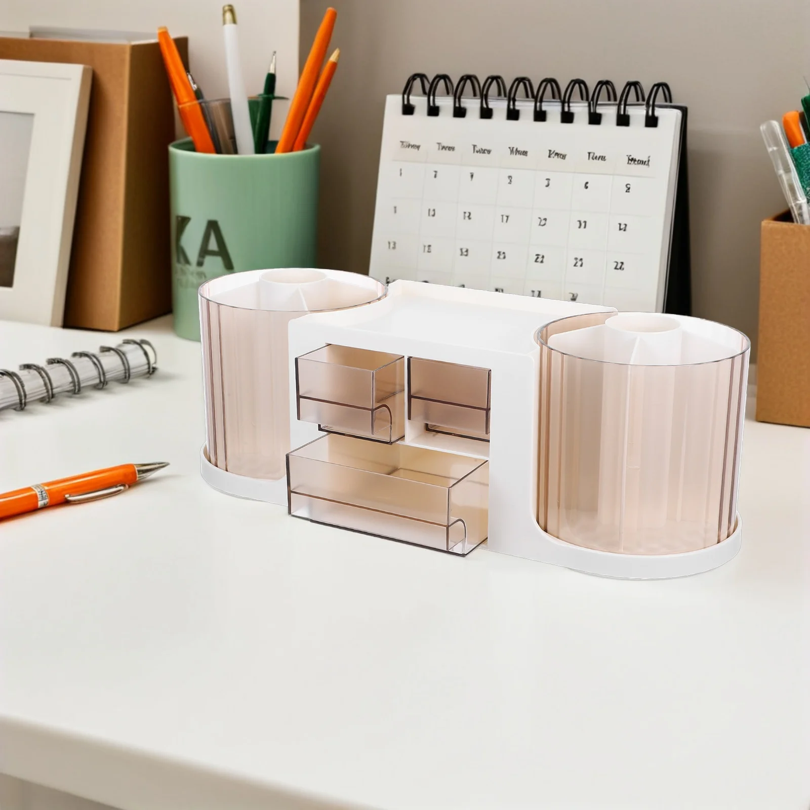 Двойной вращающийся держатель для ручек с выдвижным ящиком - Фотография_3