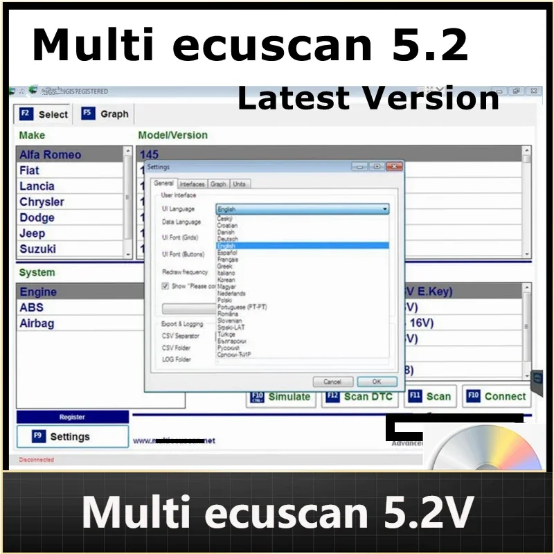 Новое программное обеспечение multiecuscan v5