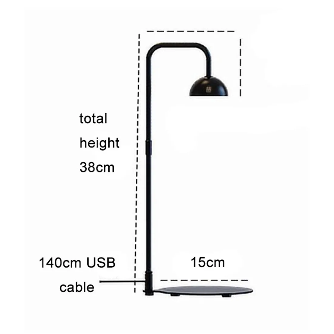 Черный usb светодиодный светильник - Фотография_2