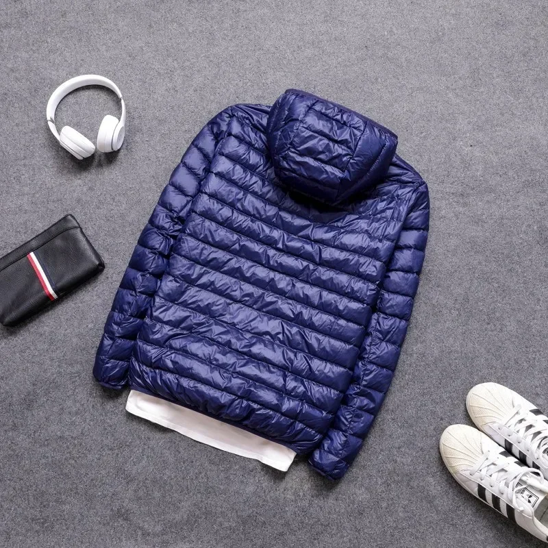 Зимний мужской сверхлегкий тонкий пуховик - Фотография_5