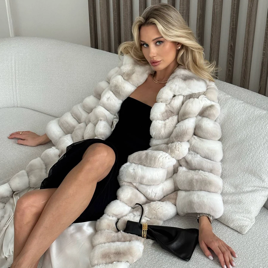 Новые женские шубы из натурального кроличьего меха - Фотография_3