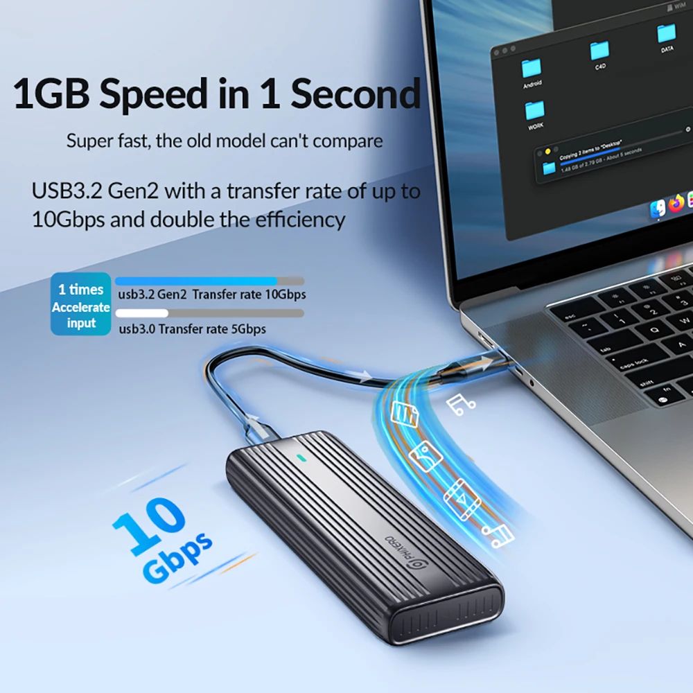 Phixero m.2 nvme sata ssd корпус - Фотография_4
