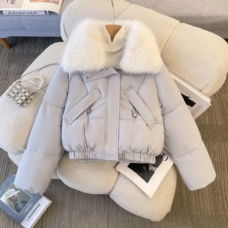 Зимняя женская хлопковая куртка с лацканами нового дизайна 2025 года - Фотография_6