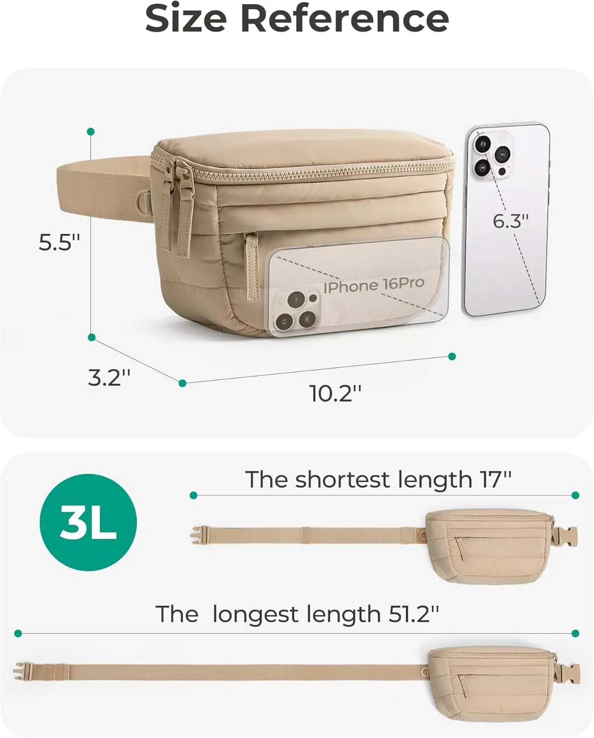 Bagsmart поясные сумки для женщин - Фотография_2