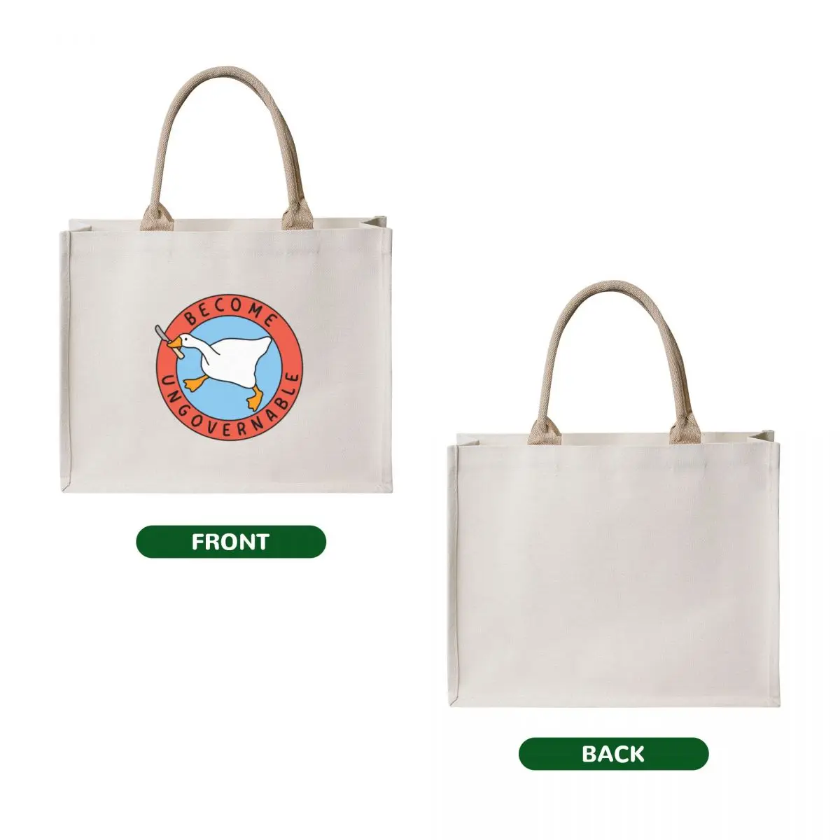 Become ungovernable goose tote bag - Фотография_2