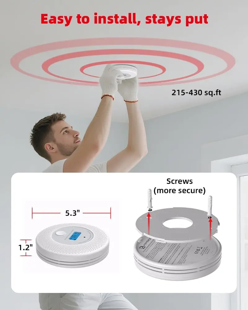 Комбинированный детектор дыма и угарного газа на 10 лет - Фотография_5