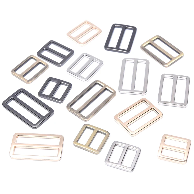 Прямоугольный металлический трехскользящий ремень для рюкзака - Фотография_3