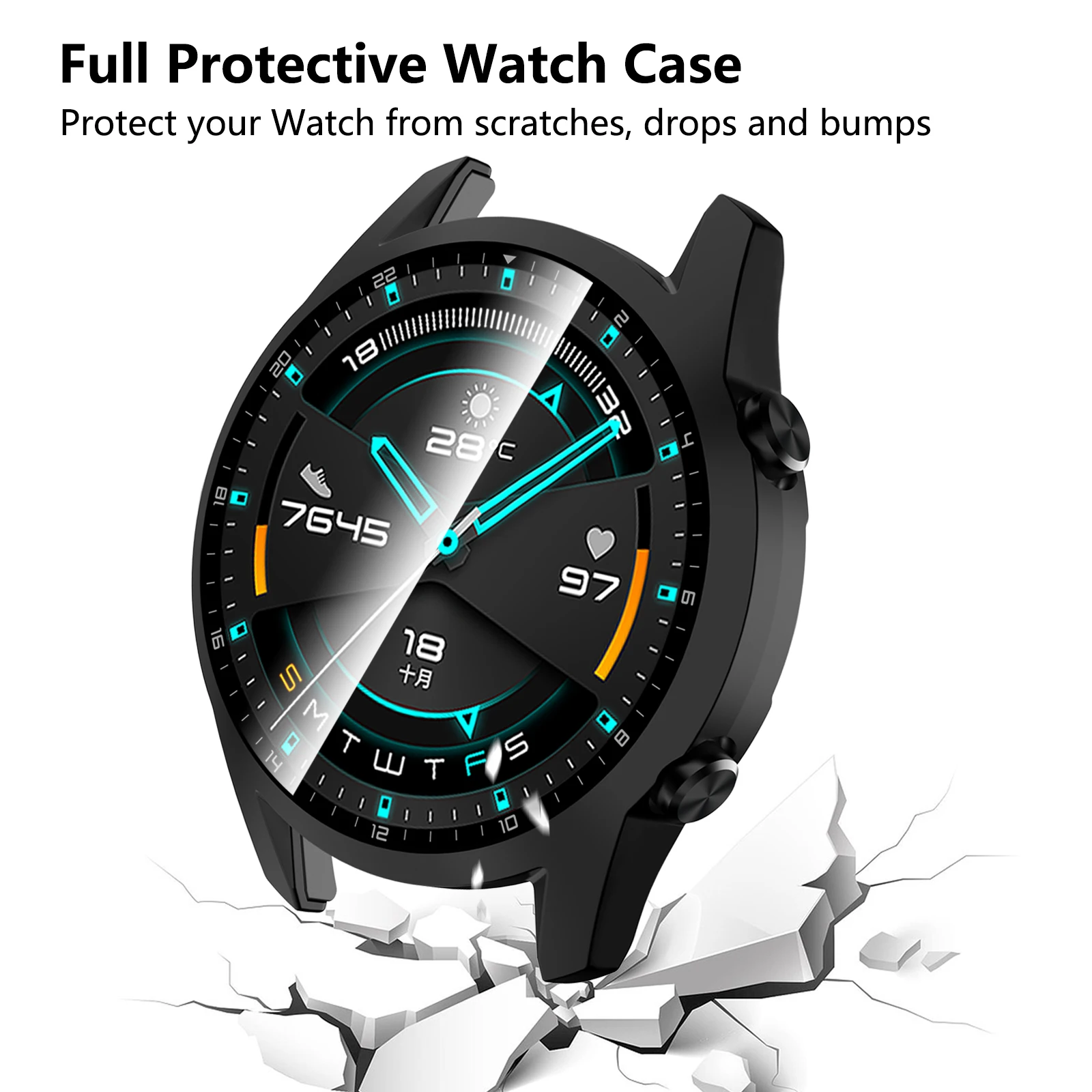 Чехол из закаленного стекла для huawei watch gt2 46 мм - Фотография_5