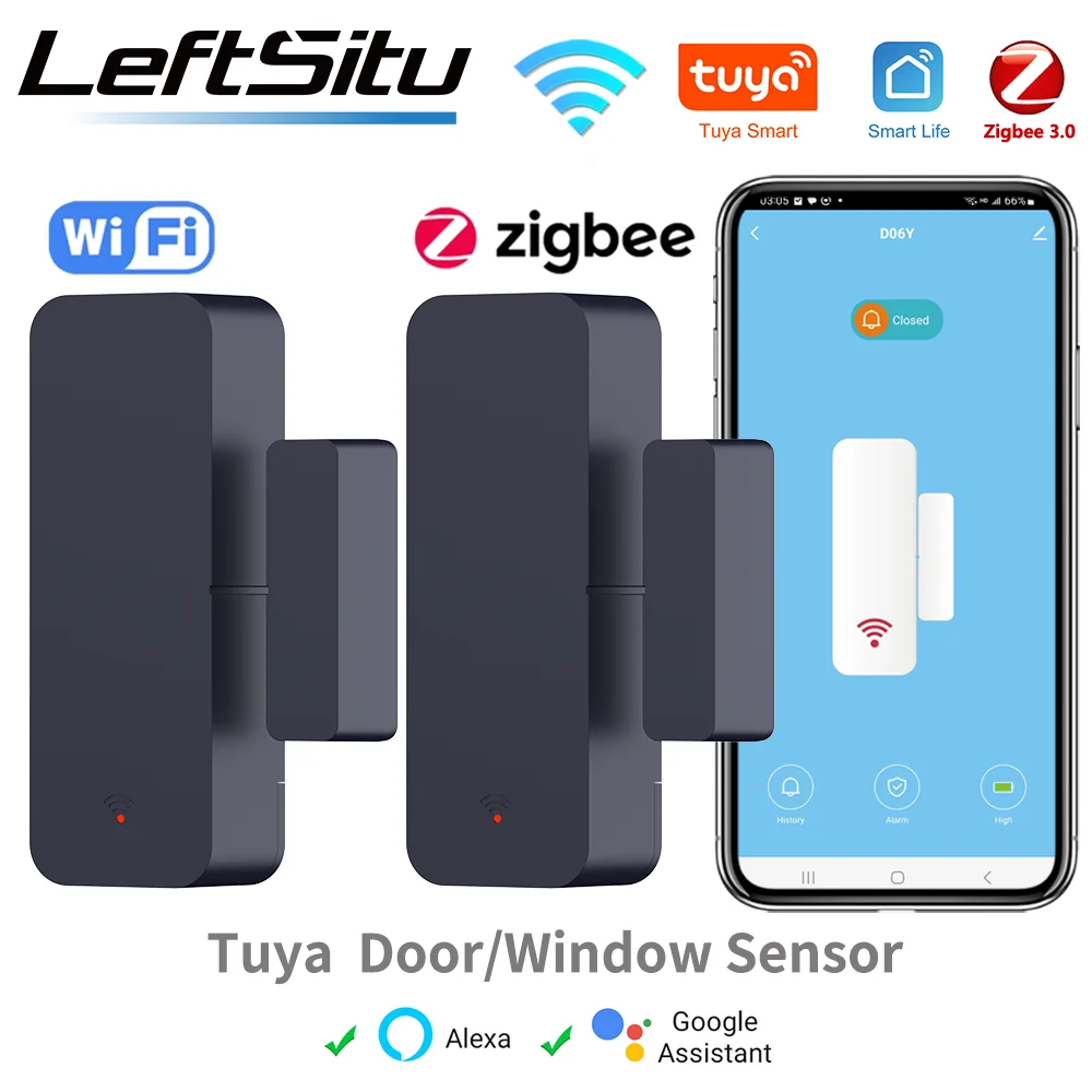 Tuya zigbee wi-fi дверной датчик