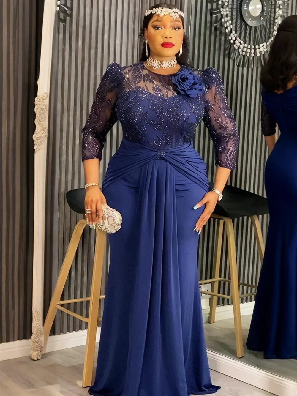 Африканские вечерние платья больших размеров для женщин - Фотография_2