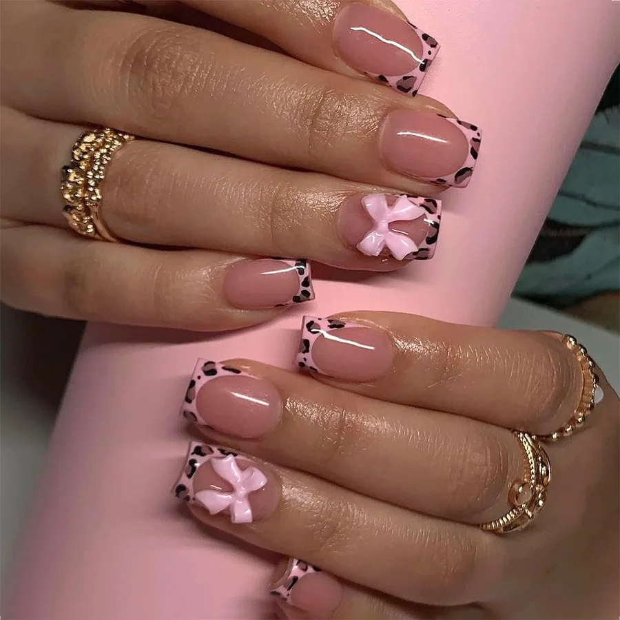 24pcs французский розовый подделки
