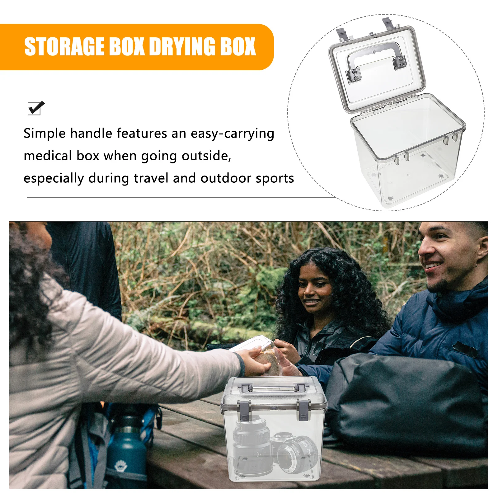 Влагостойкий ящик для хранения объектива камеры