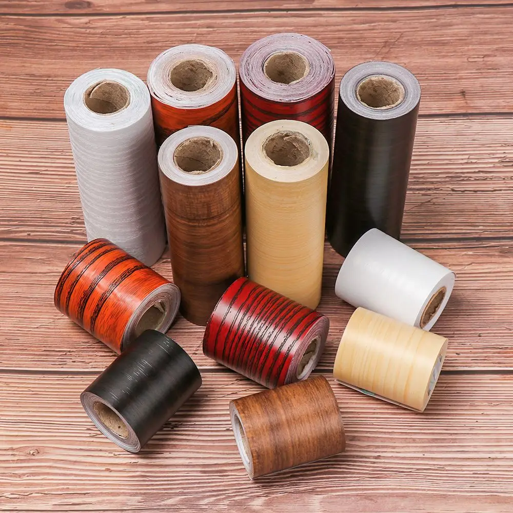 Самоклеящиеся пвх водонепроницаемые обои с деревянной линией талии - Фотография_2