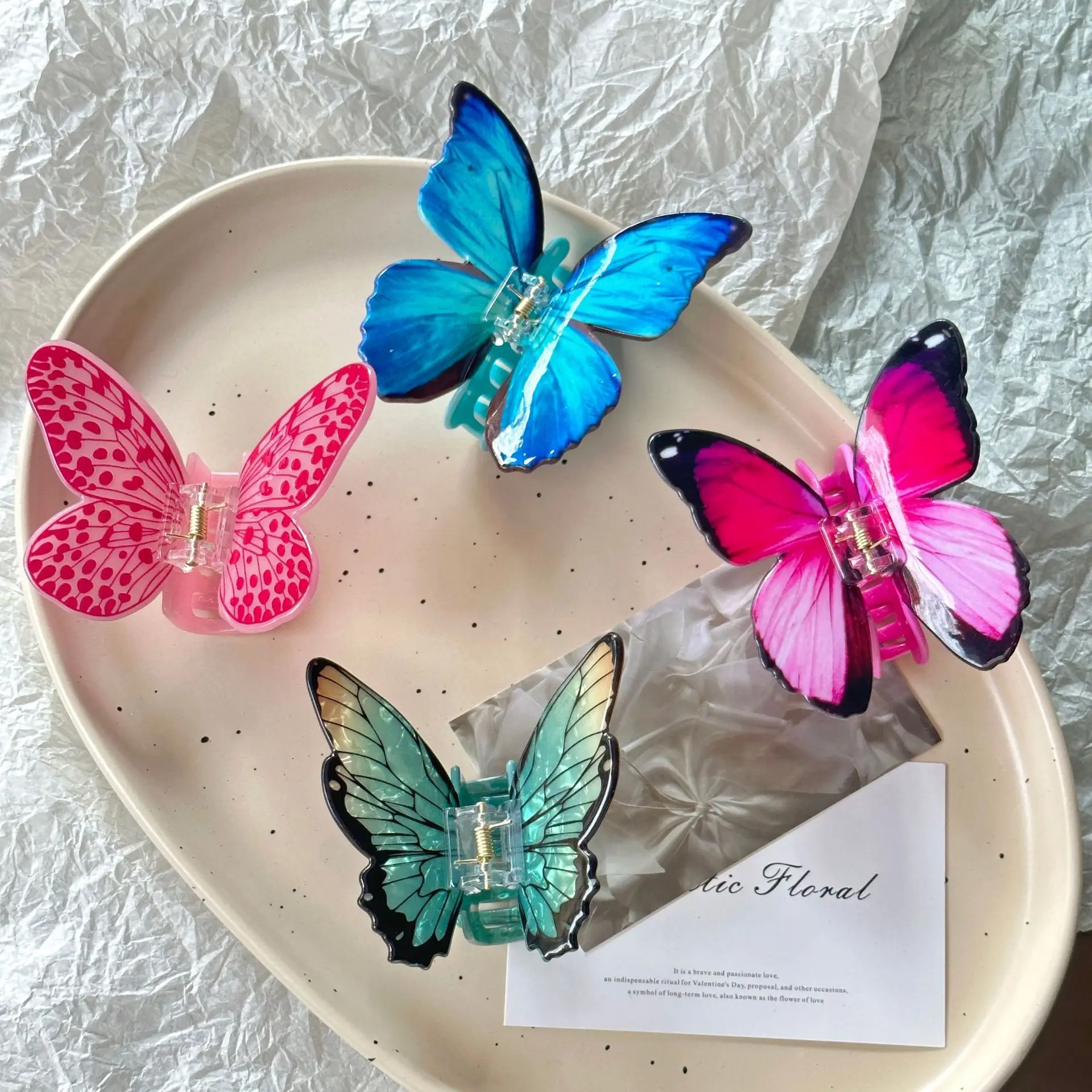 Года, акриловые заколки для волос с имитацией бабочки - Фотография_4