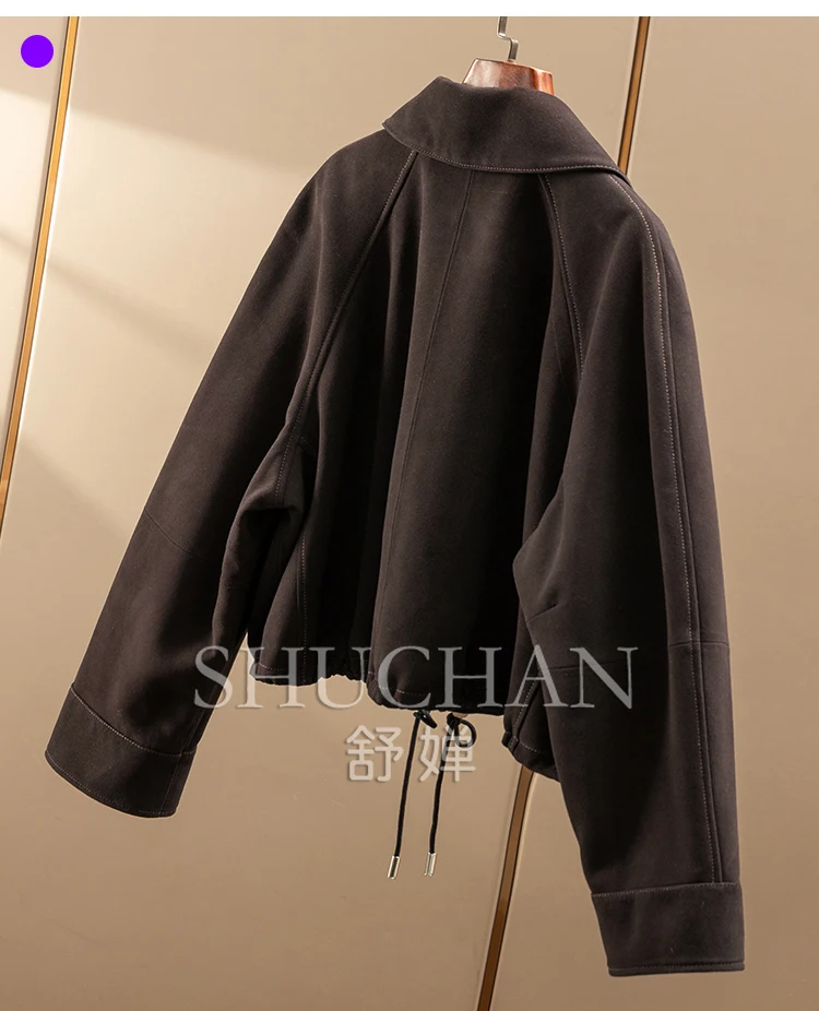 Дорогая женская кожаная куртка с легким покрытием 33e4 - Фотография_4