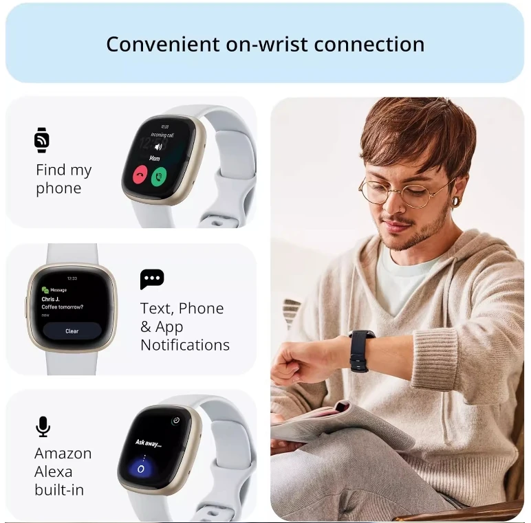Смарт-часы с gps fitbit sense 2 - Фотография_4