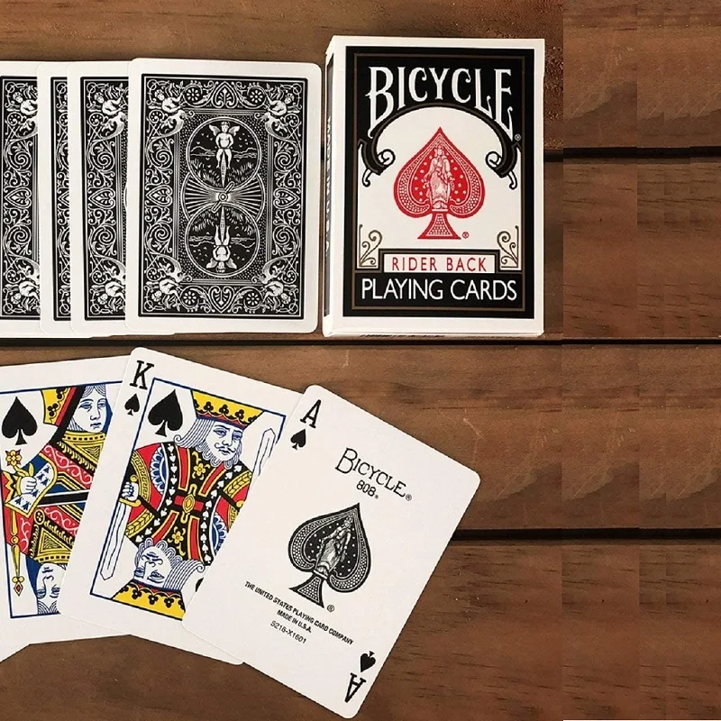 Черные игральные карты bicycle rider back - Фотография_4