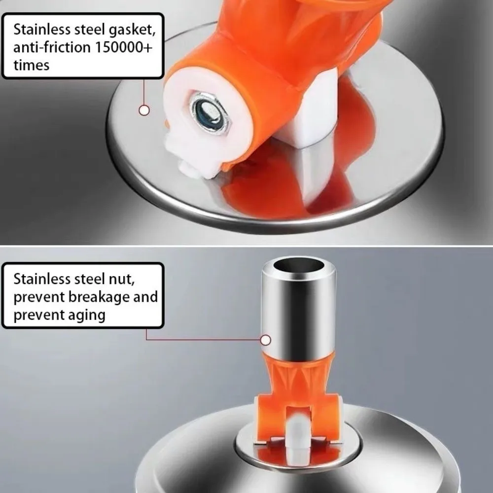 Универсальная вращающаяся насадка для швабры 16 см из нержавеющей стали - Фотография_5