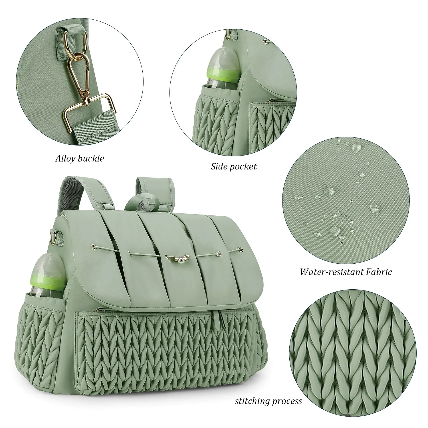 Стеганая вышитая сумка для мамы