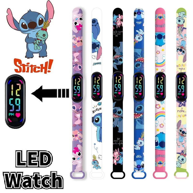 Детские часы disney stitch с героями мультфильмов аниме