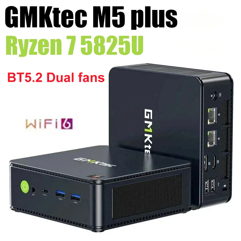 Мини-пк gmktec m5 plus amd ryzen 7 5825u ddr4 3200 мгц wi-fi6e bt5