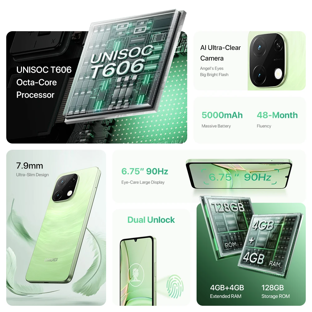 Смартфон umidigi g9t android 14 unisoc t606 - Фотография_2