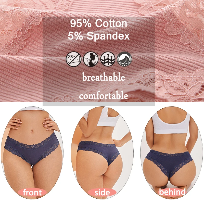 Женские хлопковые кружевные тр - Фотография_3