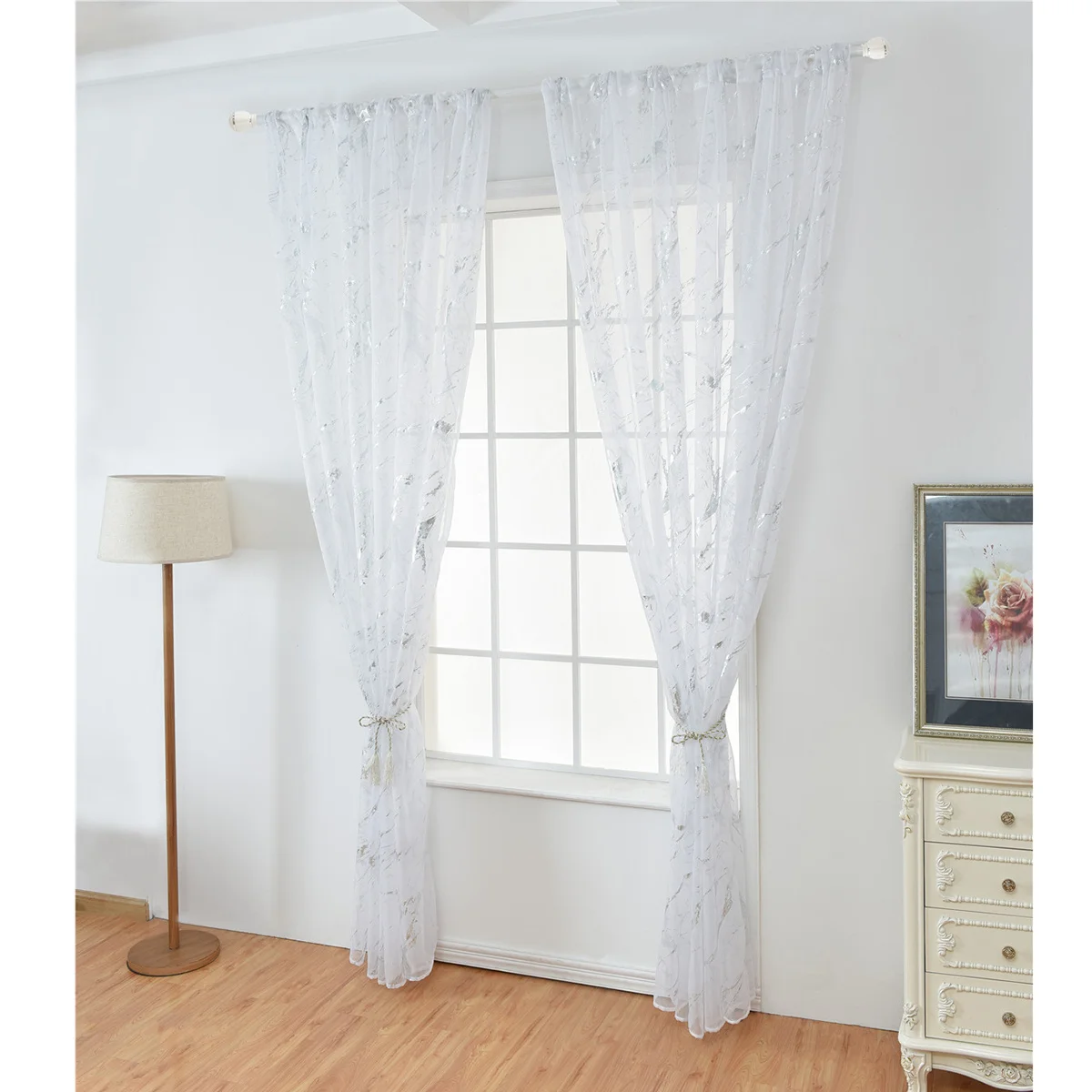 Прозрачная занавеска с мраморной текстурой - Фотография_6