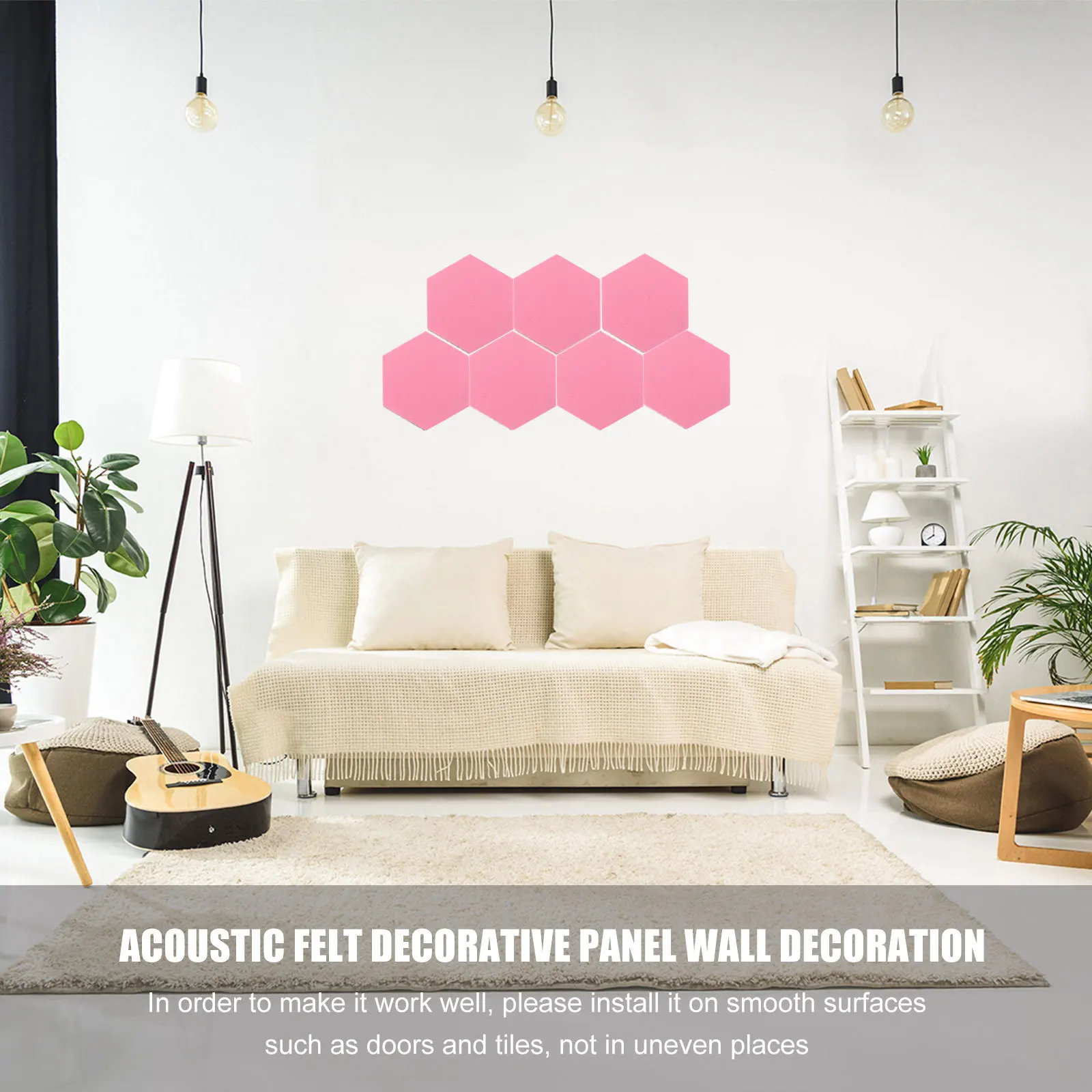Звукоизоляционные фетровые шестиугольные настенные доски