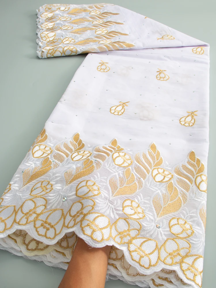 Африканская хлопчатобумажная кружевная ткань 2023 - Фотография_2