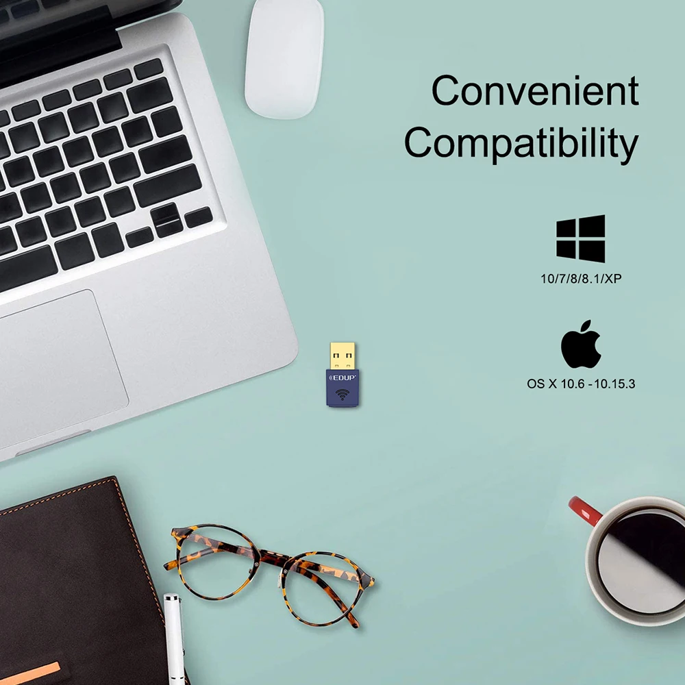 Мини-wi-fi-адаптер usb2.0 bluetooth4.0 wi-fi беспроводная сетевая карта 2 - Фотография_4