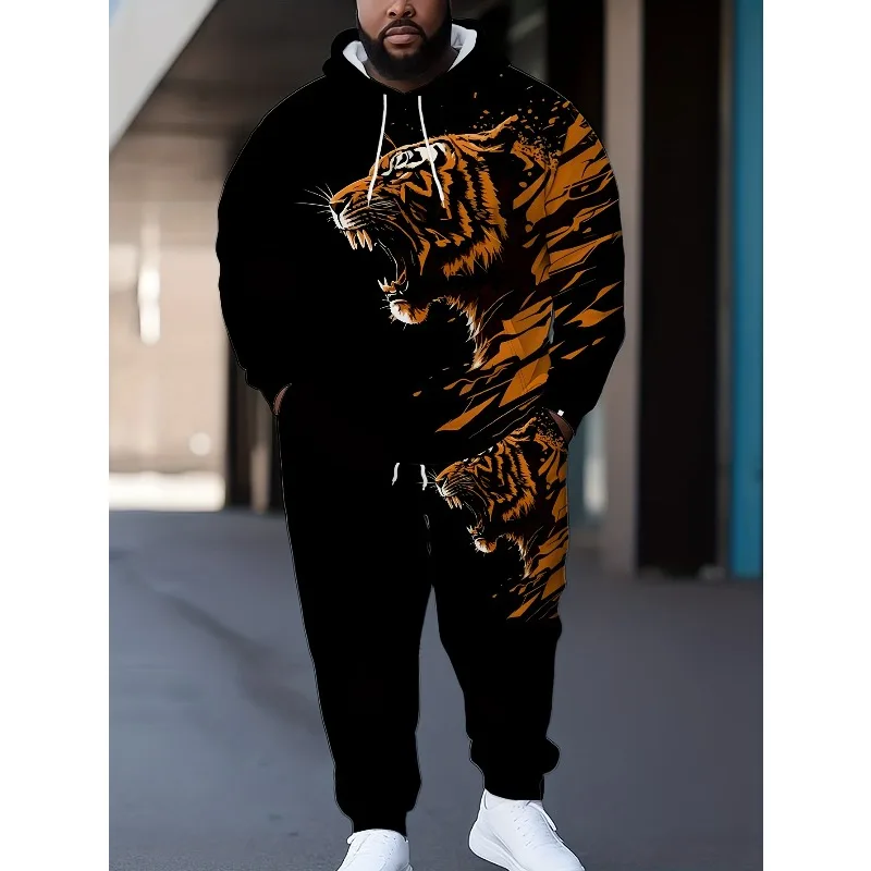 Men's casual 3d tiger print - Фотография_3