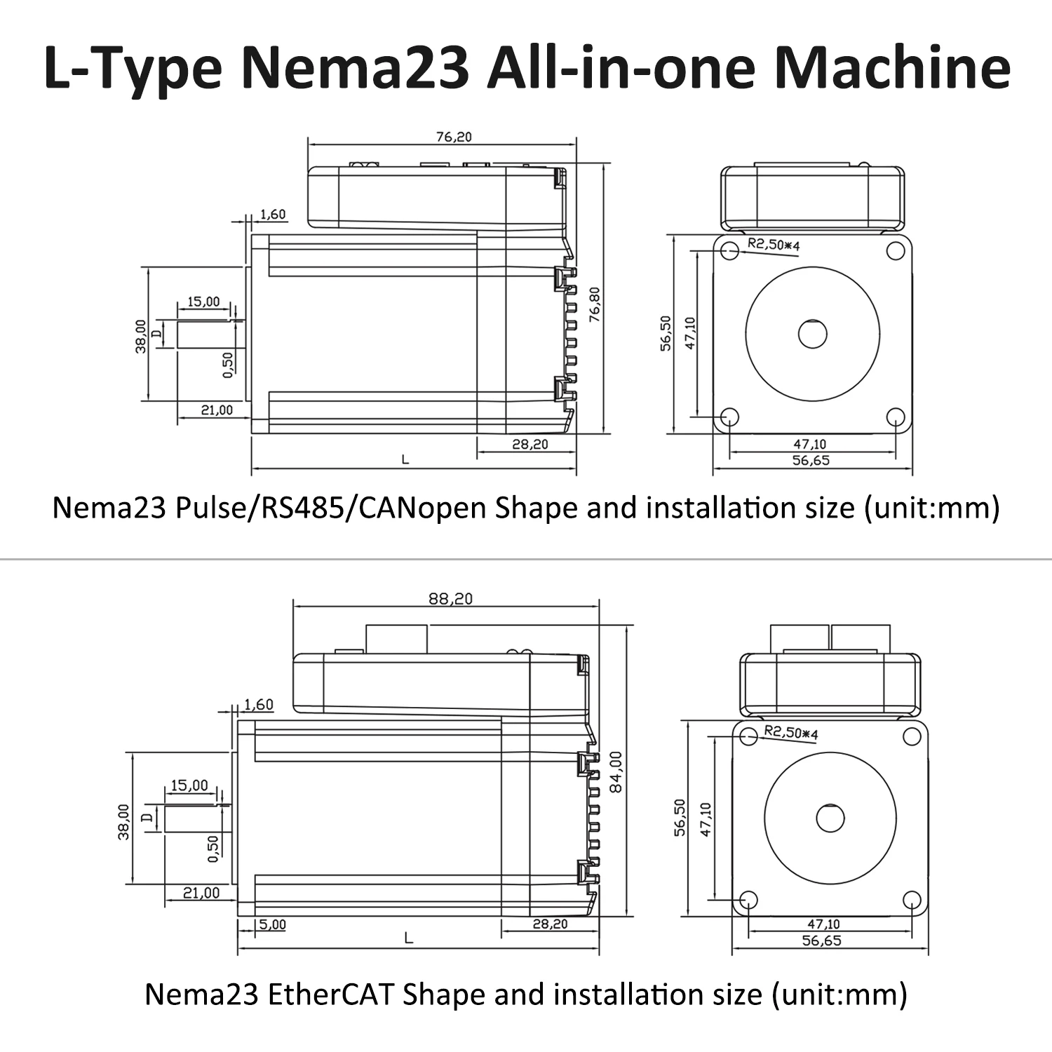 Встроенный шаговый двигатель lichuan nema23 1nm 2 - Фотография_3