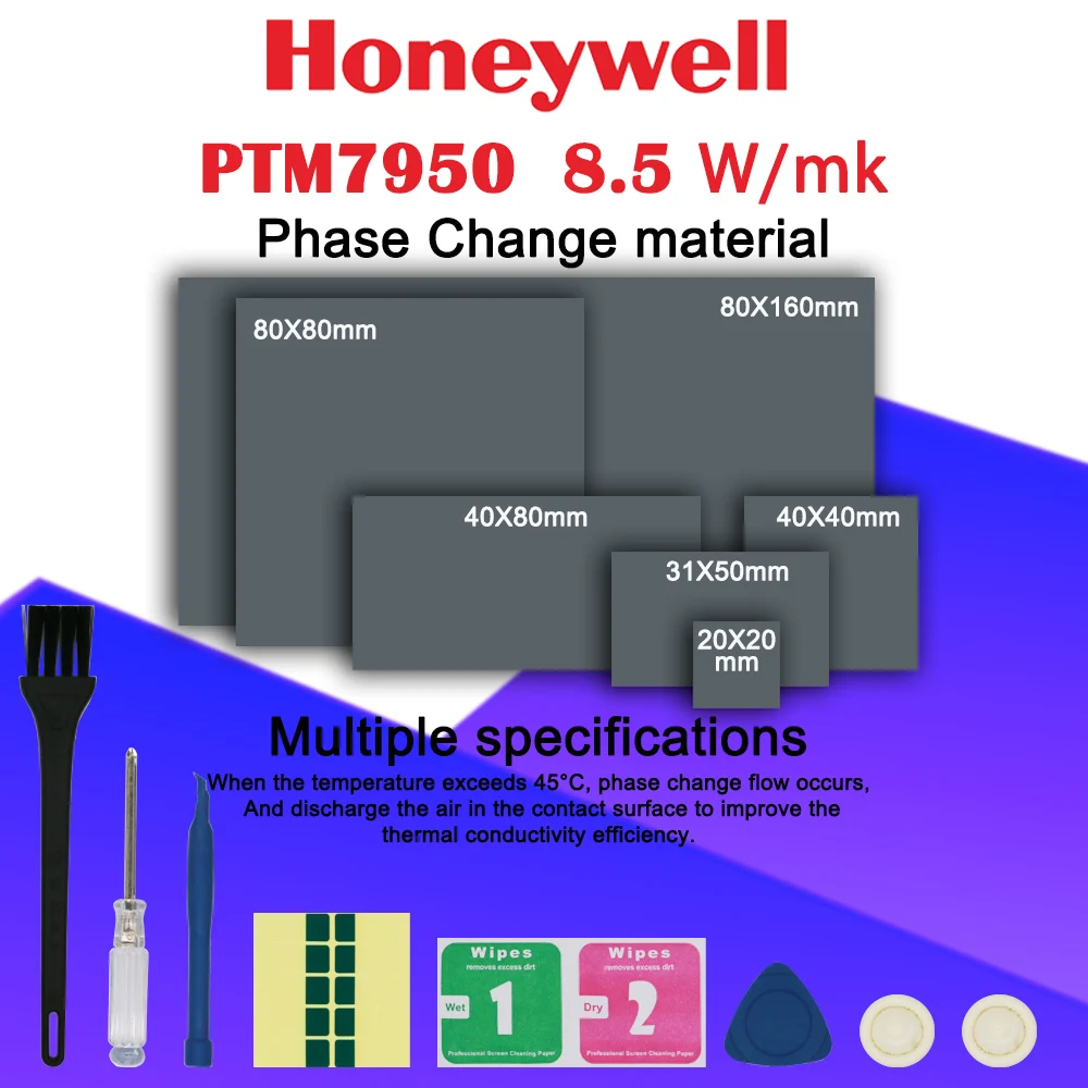 Honeywell ptm7950 phase change pad 8