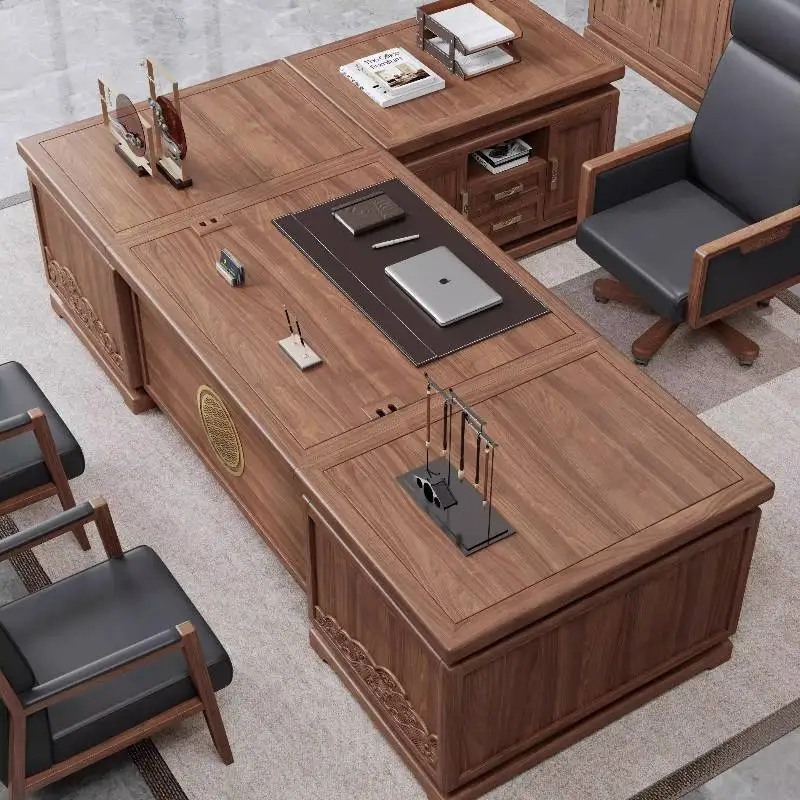 Коричневый офисный стол для хранения - Фотография_6